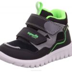 Superfit Black/Green Babies SPORT7 MINI - Sneakers high with Velcro Fastener Z6Z8401