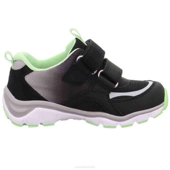 Superfit Black/Light Green Toddlers SPORT5 - Sneakers low with Velcro Fastener Z6Z8794 - Image 2