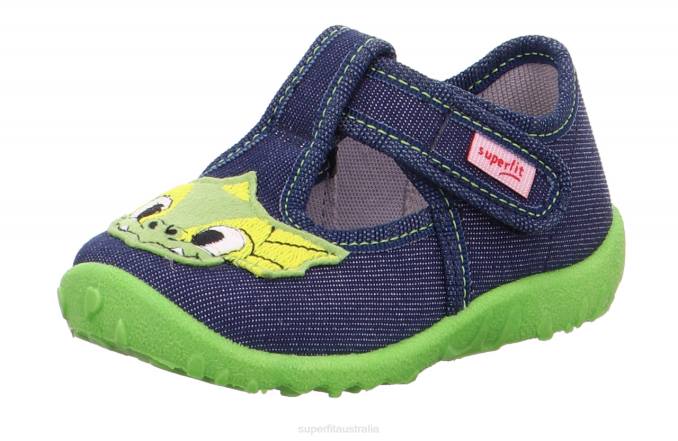 superfit_blue_green_babies_spotty_slipper_with_velcro_fastener_z6z879.jpg Superfit Blue/Green Babies SPOTTY - Slipper with Velcro Fastener Z6Z879 - Image 1