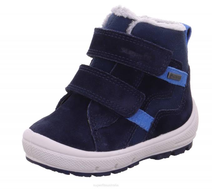 superfit_blue_light_blue_babies_groovy_boot_with_velcro_fastener_z6z8455.jpg Superfit Blue/Light Blue Babies GROOVY - Boot with Velcro Fastener Z6Z8455 - Image 1