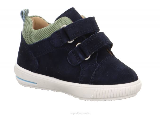 Superfit Blue/Light Green Babies MOPPY - Sneakers low with Velcro Fastener Z6Z8352 - Image 4