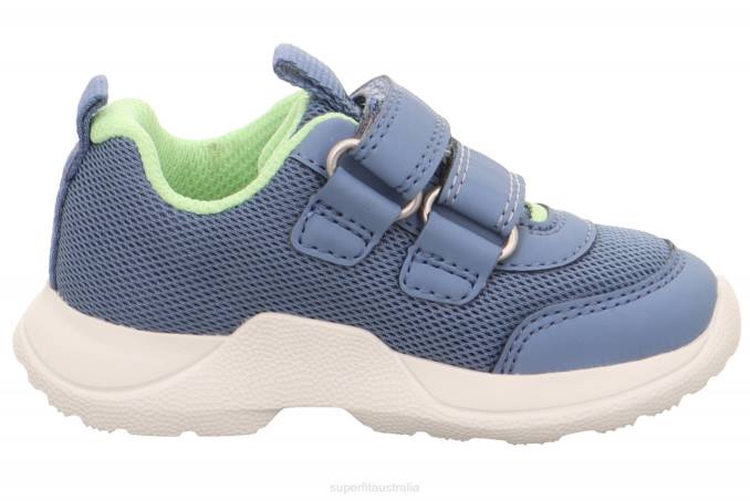 Superfit Blue/Light Green Babies RUSH - Sneakers low with Velcro Fastener Z6Z8240 - Image 2