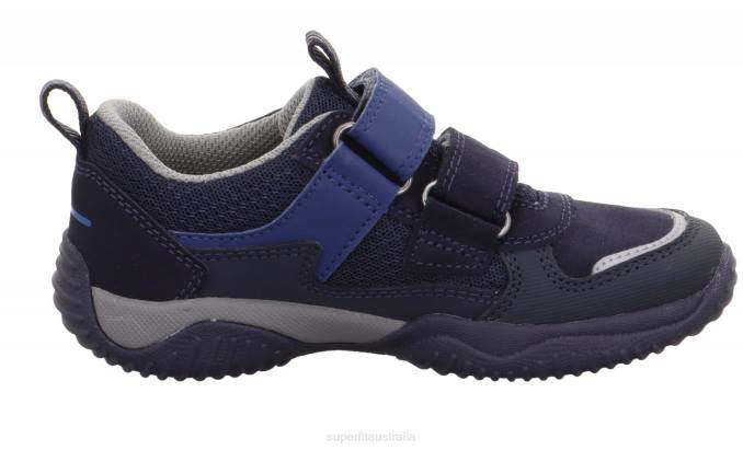 Superfit Blue/Light grey Toddlers STORM - Sneakers low with Velcro Fastener Z6Z8823 - Image 2