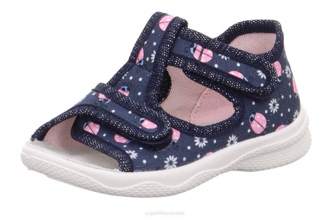 superfit_blue_multicoloured_babies_polly_slipper_with_velcro_fastener_z6z841.jpg Superfit Blue/Multicoloured Babies POLLY - Slipper with Velcro Fastener Z6Z841 - Image 1