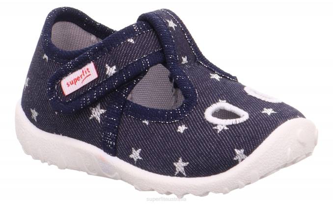 superfit_blue_silver_babies_spotty_slipper_with_velcro_fastener_z6z845.jpg Superfit Blue/Silver Babies SPOTTY - Slipper with Velcro Fastener Z6Z845 - Image 1