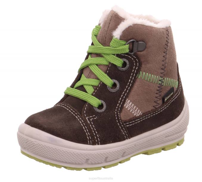 superfit_brown_green_babies_groovy_boot_with_lacing_z6z8463.jpg Superfit Brown/Green Babies GROOVY - Boot with Lacing Z6Z8463 - Image 1