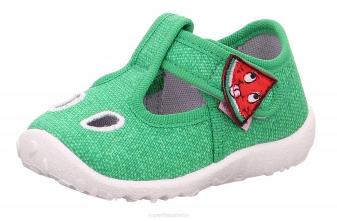superfit_green_white_babies_spotty_slipper_with_velcro_fastener_z6z816.jpg Superfit Green/White Babies SPOTTY - Slipper with Velcro Fastener Z6Z816 - Image 1