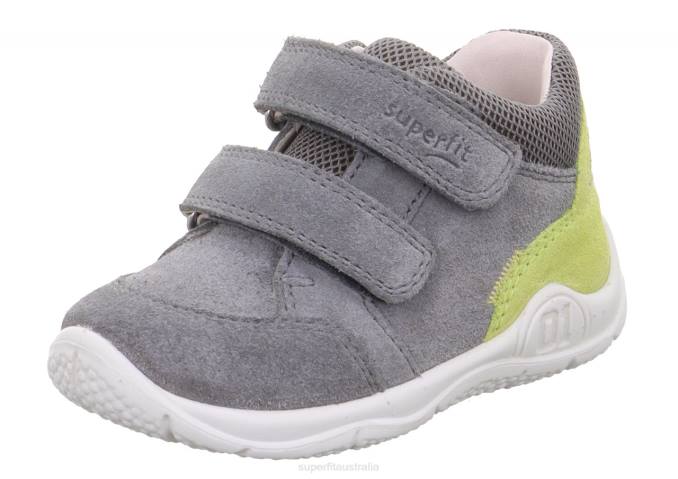 Superfit Grey/Green Babies UNIVERSE - Sneakers low with Velcro Fastener Z6Z8311 - Image 1