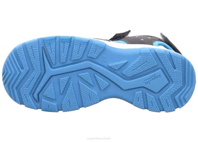 Superfit Grey/Light Blue Toddlers TORNADO LIGHT - Sandal with Velcro Fastener Z6Z8624 - Image 5