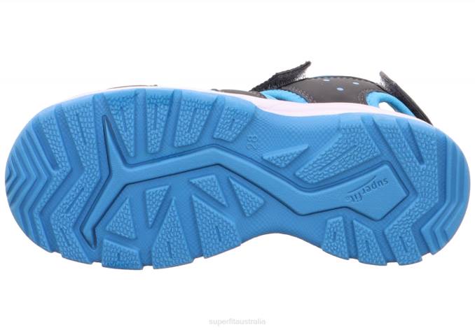 Superfit Grey/Light Blue Toddlers TORNADO LIGHT - Sandal with Velcro Fastener Z6Z8624 - Image 6