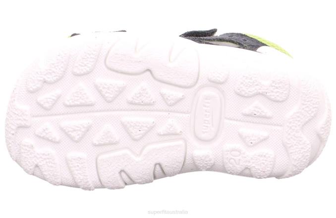 Superfit Grey/Light Green Babies FLOW - Sandal with Velcro Fastener Z6Z8204 - Image 5