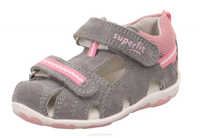 superfit_grey_pink_babies_fanni_sandal_with_velcro_fastener_z6z8227.jpg Superfit Grey/Pink Babies FANNI - Sandal with Velcro Fastener Z6Z8227 - Image 1