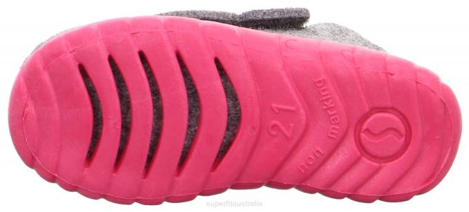 Superfit Light Grey/Pink Babies HAPPY - Slipper with Velcro Fastener Z6Z8160 - Image 5