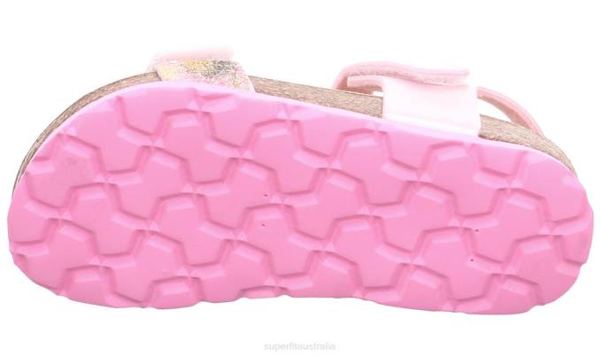 Superfit Pink/Multi Coloure Toddlers FUSSBETTPANTOFFEL - Sandal with Velcro Fastener Z6Z8570 - Image 5