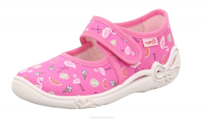 superfit_pink_multicoloured_babies_belinda_slipper_with_velcro_fastener_z6z880.jpg Superfit Pink/Multicoloured Babies BELINDA - Slipper with Velcro Fastener Z6Z880 - Image 1