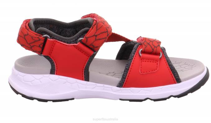 Superfit Red/Grey Toddlers CRISS CROSS - Sandal with Velcro Fastener Z6Z8612 - Image 2