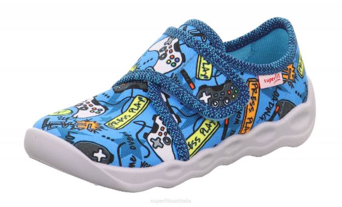 superfit_turquoise_multicoloured_babies_bubble_slipper_with_velcro_fastener_z6z827.jpg Superfit Turquoise/Multicoloured Babies BUBBLE - Slipper with Velcro Fastener Z6Z827 - Image 1