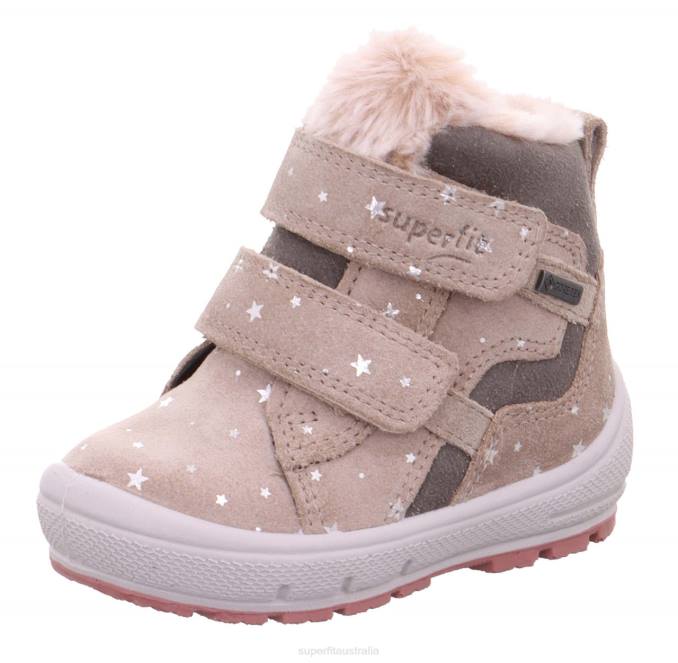 Superfit Beige/Grey Babies GROOVY - Boot with Velcro Fastener Z6Z8453