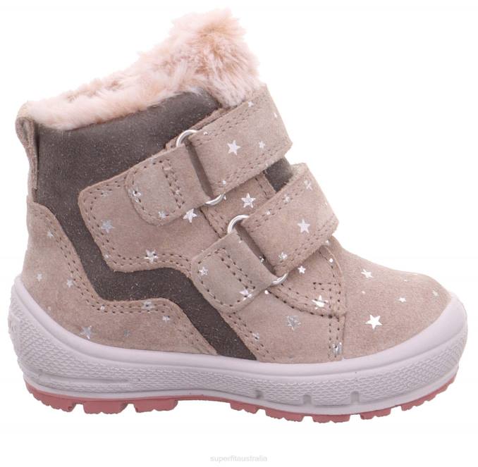 Superfit Beige/Grey Babies GROOVY - Boot with Velcro Fastener Z6Z8453