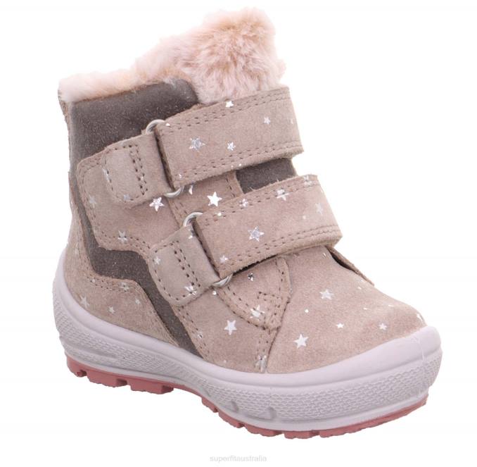 Superfit Beige/Grey Babies GROOVY - Boot with Velcro Fastener Z6Z8453