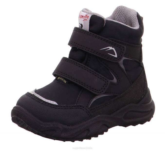 Superfit Black/Light grey Babies GLACIER - Boot with Velcro Fastener Z6Z8472