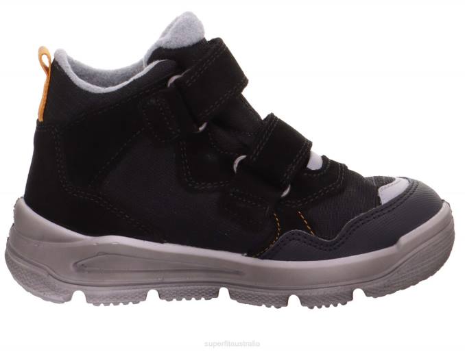 Superfit Black/Orange Babies MARS - Boot with Velcro Fastener Z6Z8456