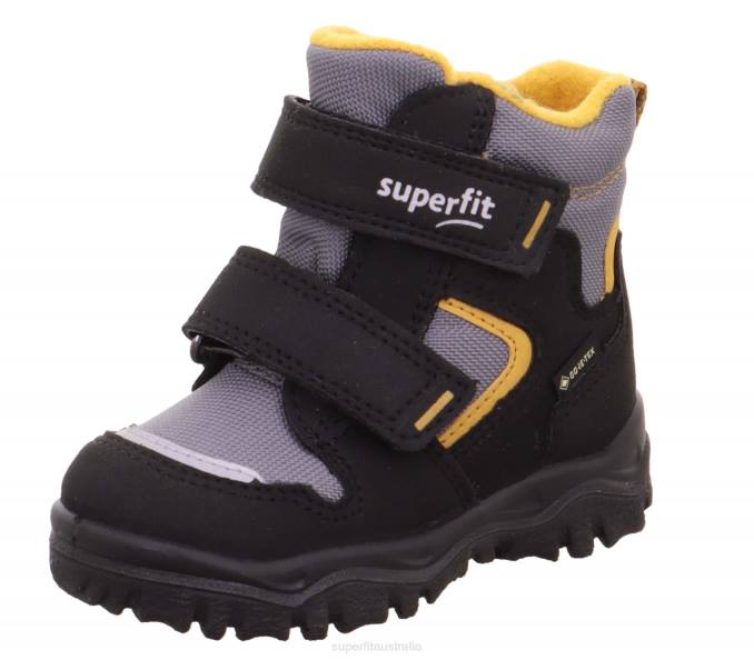 Superfit Black/Yellow Babies HUSKY1 - Boot with Velcro Fastener Z6Z8454