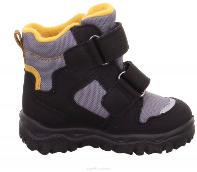 Superfit Black/Yellow Babies HUSKY1 - Boot with Velcro Fastener Z6Z8454