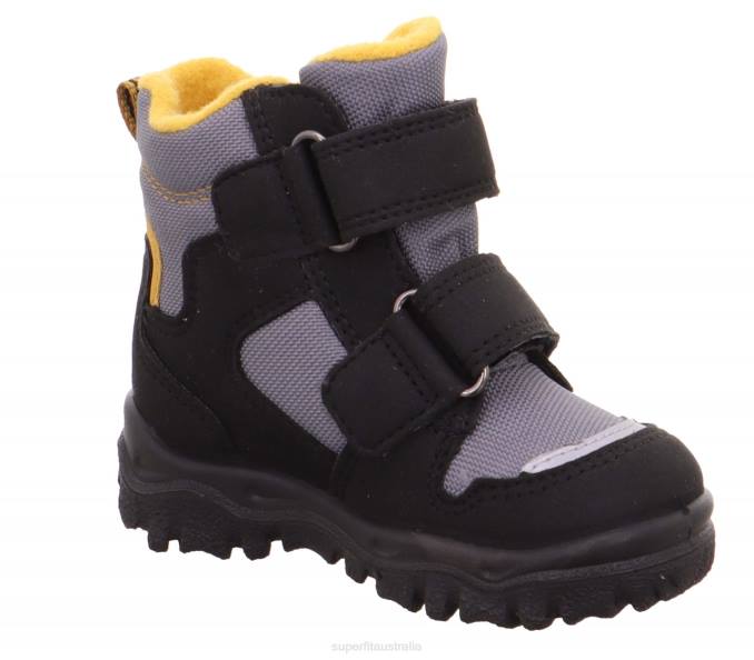 Superfit Black/Yellow Babies HUSKY1 - Boot with Velcro Fastener Z6Z8454