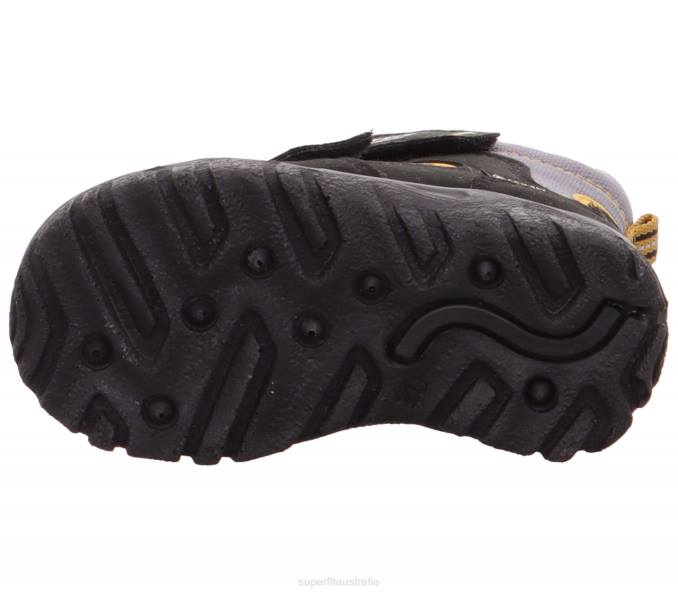 Superfit Black/Yellow Babies HUSKY1 - Boot with Velcro Fastener Z6Z8454