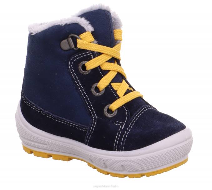 Superfit Blue/Yellow Babies GROOVY - Boot with Lacing Z6Z8486