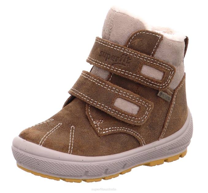 Superfit Brown/Beige Babies GROOVY - Boot with Velcro Fastener Z6Z8480