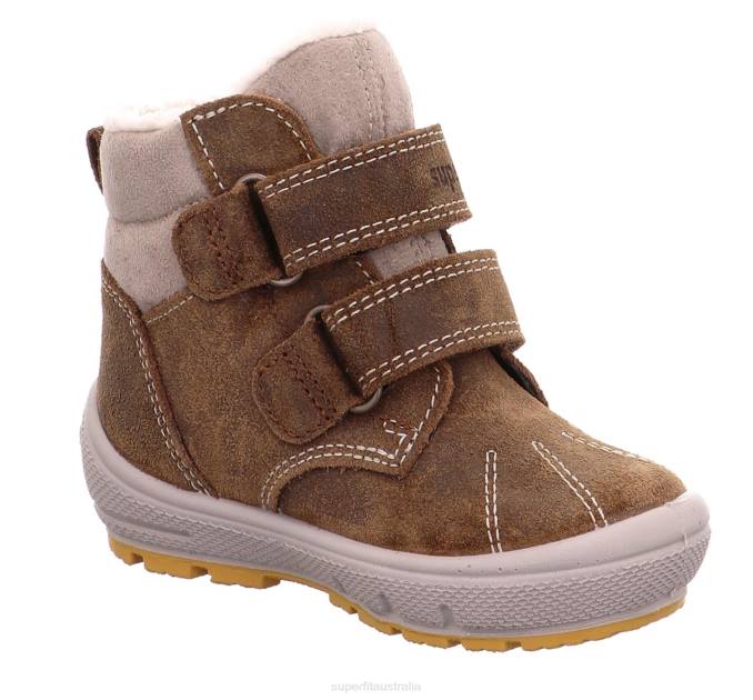 Superfit Brown/Beige Babies GROOVY - Boot with Velcro Fastener Z6Z8480