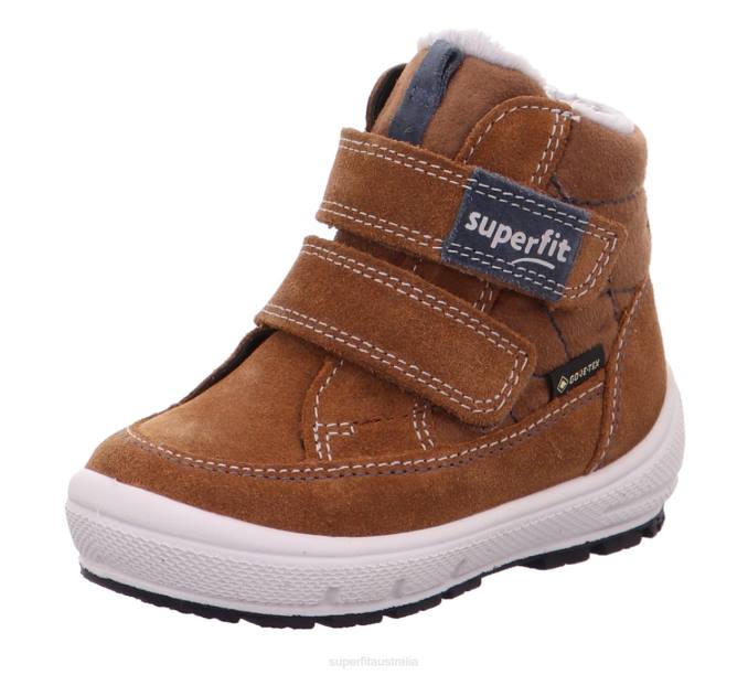 Superfit Brown/Blue Babies GROOVY - Boot with Velcro Fastener Z6Z8473