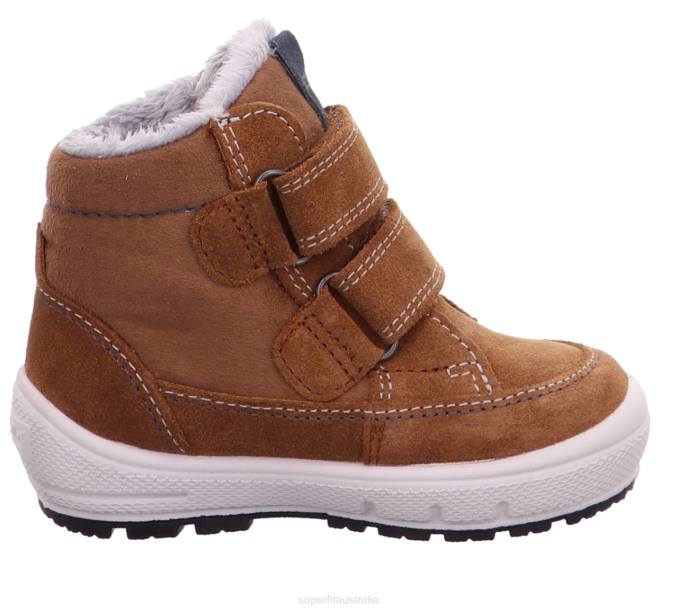 Superfit Brown/Blue Babies GROOVY - Boot with Velcro Fastener Z6Z8473