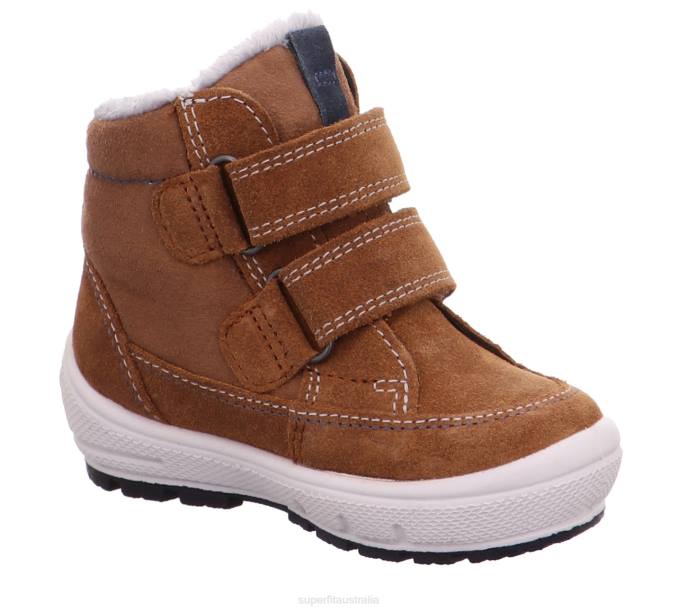 Superfit Brown/Blue Babies GROOVY - Boot with Velcro Fastener Z6Z8473