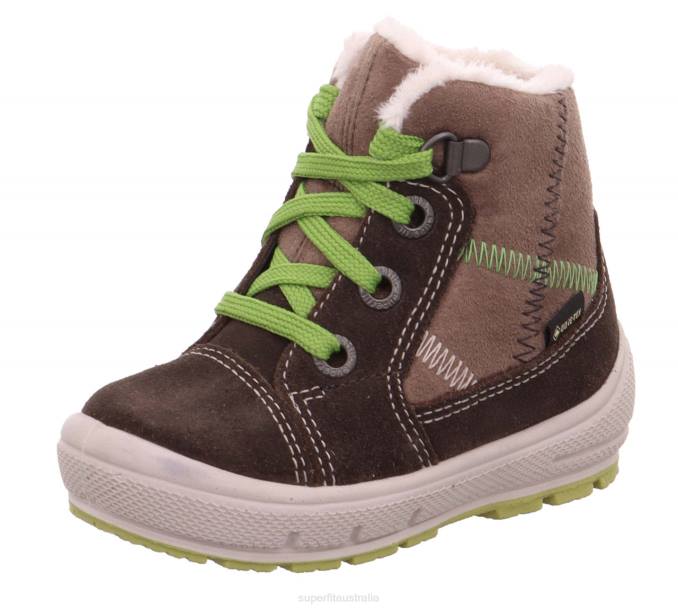 Superfit Brown/Green Babies GROOVY - Boot with Lacing Z6Z8463