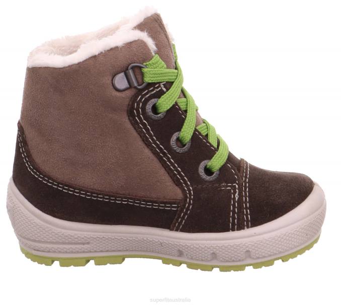 Superfit Brown/Green Babies GROOVY - Boot with Lacing Z6Z8463