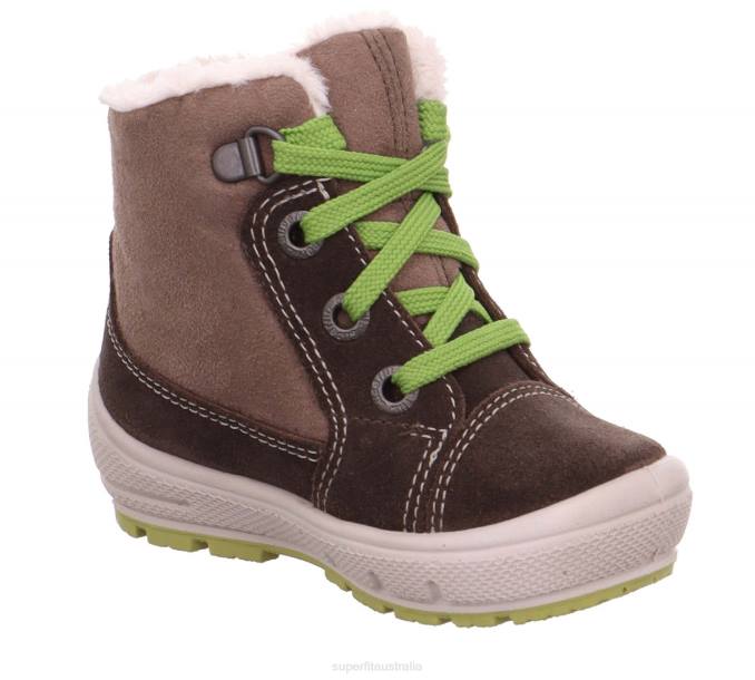 Superfit Brown/Green Babies GROOVY - Boot with Lacing Z6Z8463