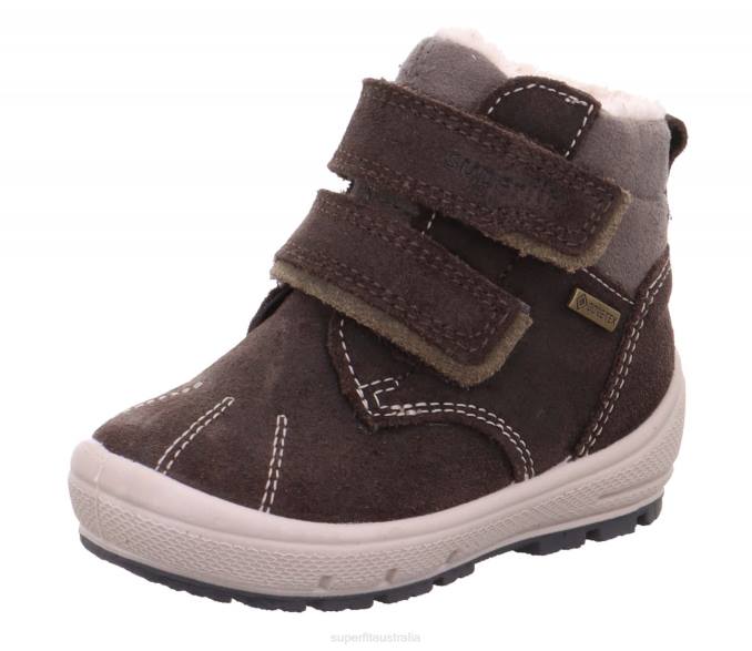 Superfit Brown/Grey Babies GROOVY - Boot with Velcro Fastener Z6Z8470