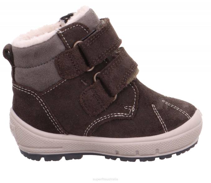 Superfit Brown/Grey Babies GROOVY - Boot with Velcro Fastener Z6Z8470