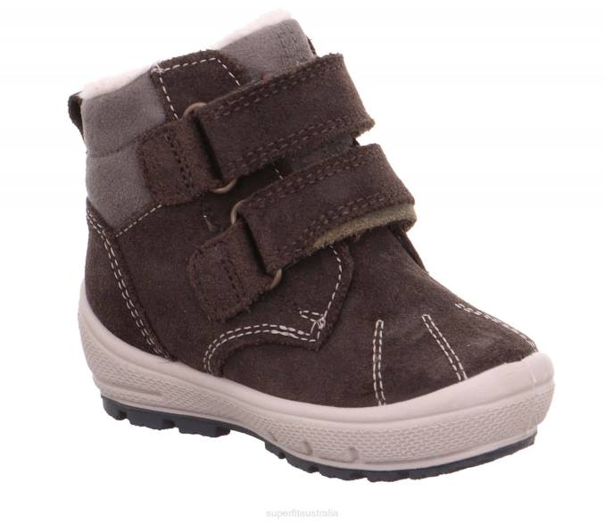 Superfit Brown/Grey Babies GROOVY - Boot with Velcro Fastener Z6Z8470