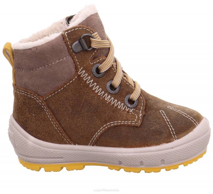 Superfit Brown/Yellow Babies GROOVY - Boot with Lacing Z6Z8464