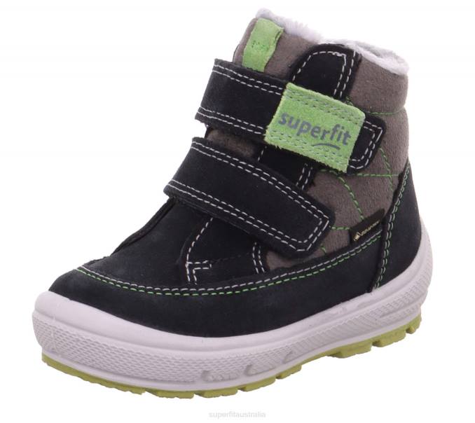 Superfit Grey/Green Babies GROOVY - Boot with Velcro Fastener Z6Z8448