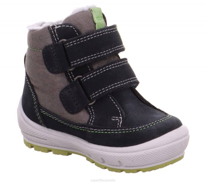 Superfit Grey/Green Babies GROOVY - Boot with Velcro Fastener Z6Z8448