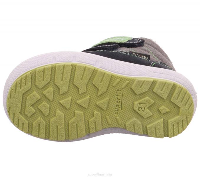 Superfit Grey/Green Babies GROOVY - Boot with Velcro Fastener Z6Z8448