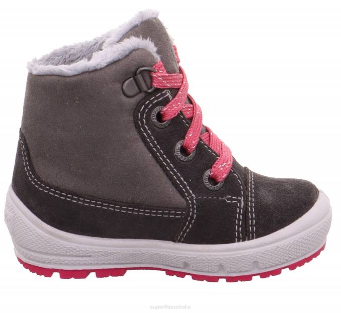 Superfit Grey/Pink Babies GROOVY - Boot with Lacing Z6Z8443