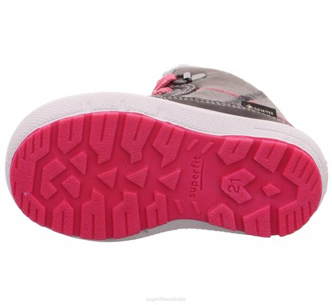 Superfit Grey/Pink Babies GROOVY - Boot with Lacing Z6Z8443