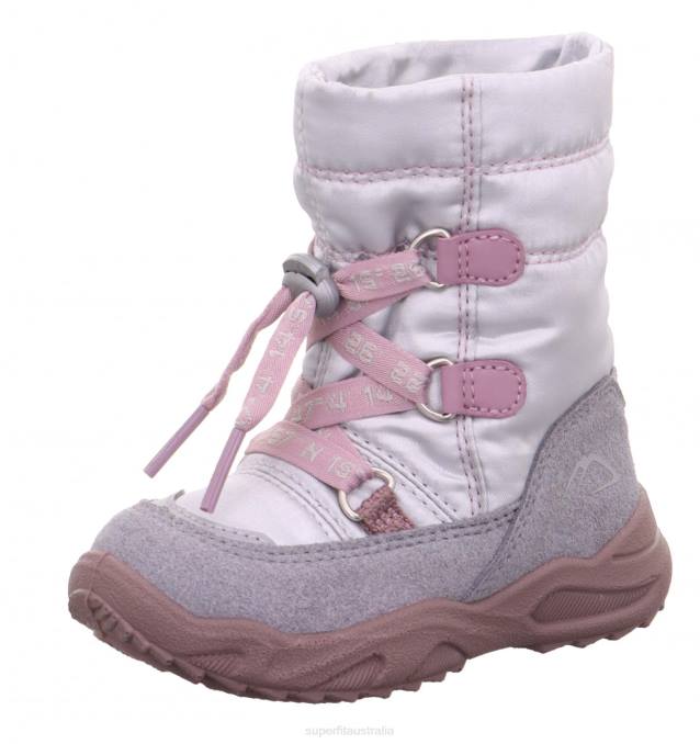 Superfit Light Grey/Purple Babies GLACIER - Boot with Lacing Z6Z8498