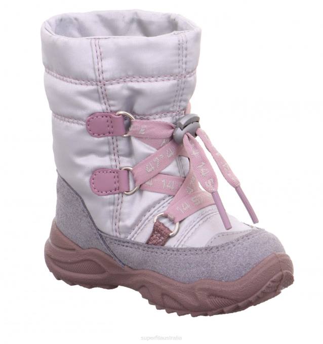 Superfit Light Grey/Purple Babies GLACIER - Boot with Lacing Z6Z8498